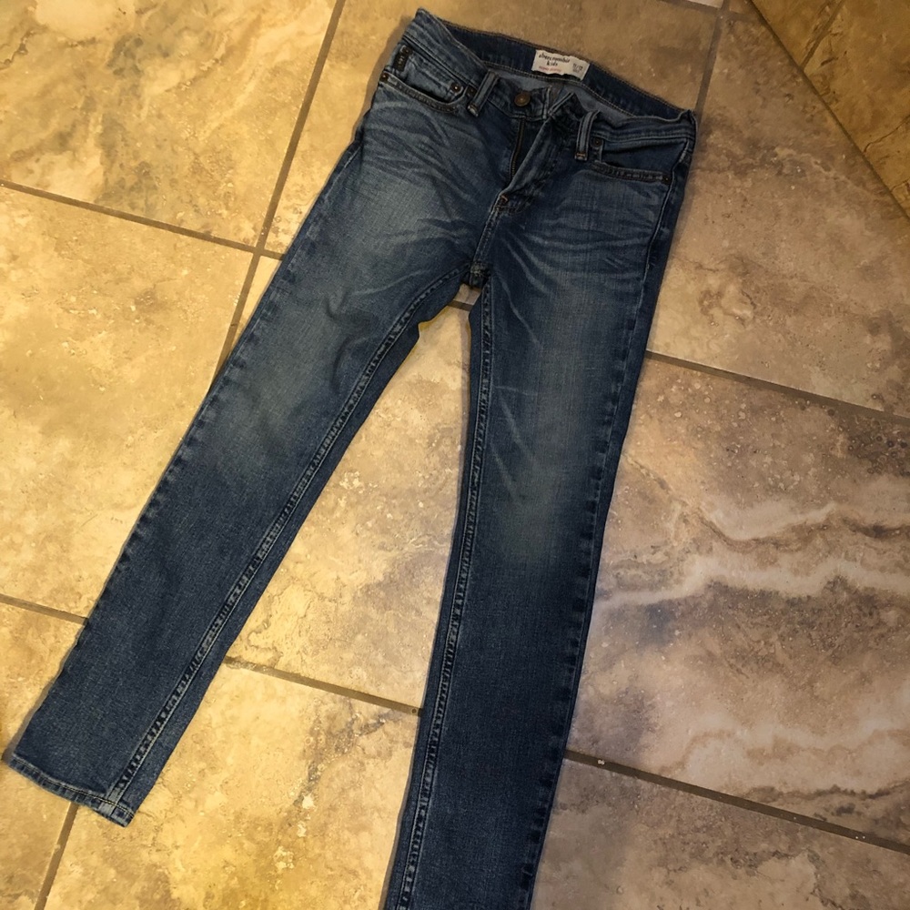 Abercrombie kids blue jeans super skinny